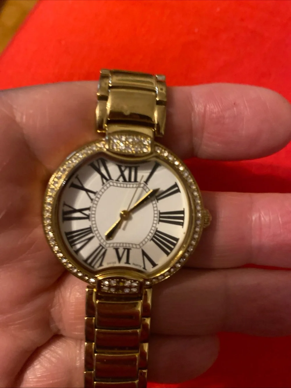 Classic Gold-Tone Women’s Watch with Roman Dial